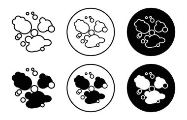 köpük simgesi vektör sembolü veya imza koleksiyonu siyah ve beyaz ana hatlarıyla belirlendi
