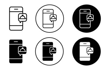 Simge taşıyıcı sembolü sipariş eden mobil yiyecek veya imza koleksiyonu siyah ve beyaz ana hatlarda