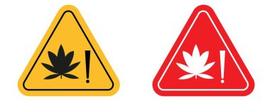 Esrar ambalaj uyarı işareti Vektör sembolü veya imza koleksiyonu siyah ve beyaz ana hatlarla belirlendi