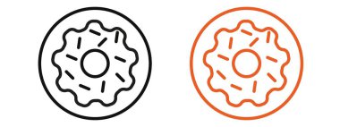 Çörek simgesi vektör sembolü ya da imza koleksiyonu siyah ve beyaz ana hatlarıyla belirlendi