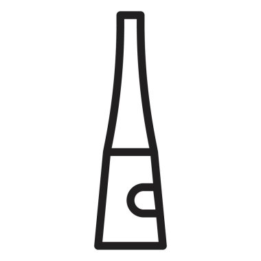 Göz kalemi şişe simgesi vektör simgesi ya da imza koleksiyonu siyah ve beyaz ana hatlarla ayarlandı