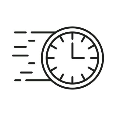 Oruç zaman simgesi vektörü sembolü veya imza koleksiyonu siyah ve beyaz ana hatlarıyla ayarlandı