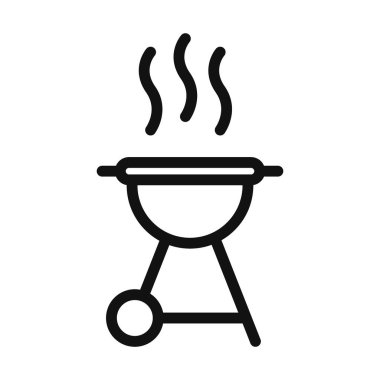 Izgara simgesi vektör sembolü ya da imza koleksiyonu siyah ve beyaz ana hatlarıyla belirlendi