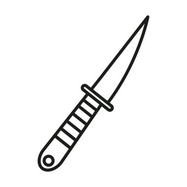 bıçak simgesi vektör sembolü ya da imza koleksiyonu siyah ve beyaz ana hatlarla belirlendi