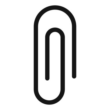 Eklenti klipsi vektör sembolü veya imza koleksiyonu siyah ve beyaz ana hatlarıyla belirlendi