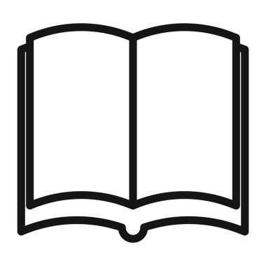 Kitap simgesi vektörü sembolü ya da imza koleksiyonu siyah ve beyaz ana hatlarıyla belirlendi