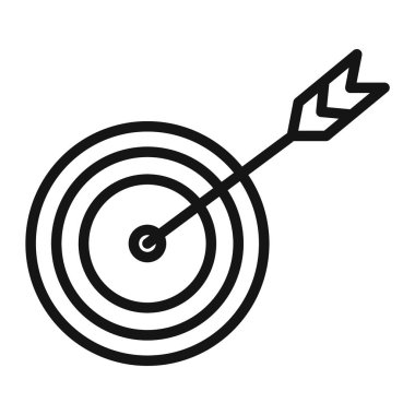 Bullseye simgesi Vektör sembolü veya imza koleksiyonu siyah ve beyaz ana hatlarıyla belirlendi