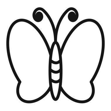 Kelebek simgesi vektör sembolü ya da imza koleksiyonu siyah ve beyaz ana hatlarıyla belirlendi