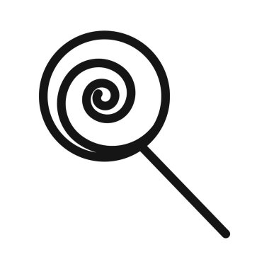 Şeker simgesi vektörü sembolü ya da imza koleksiyonu siyah ve beyaz ana hatlarıyla belirlendi