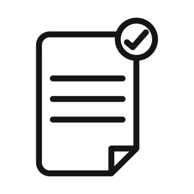 Belge simge vektör sembolünü kabul eder ya da imza koleksiyonunu siyah ve beyaz ana hatlarla belirler