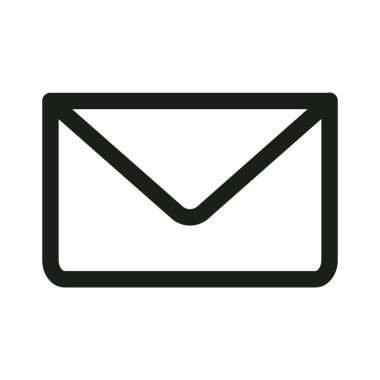 Zarf simgesi taşıyıcı sembolü veya imza koleksiyonu siyah ve beyaz ana hatlarıyla belirlendi