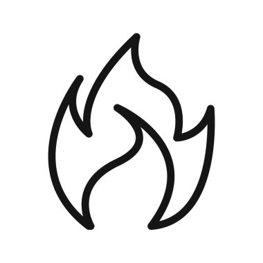 Alev simgesi vektörü sembolü ya da imza koleksiyonu siyah ve beyaz ana hatlarıyla belirlendi