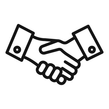 El sıkışma simgesi vektör sembolü ya da imza koleksiyonu siyah ve beyaz ana hatlarıyla belirlendi