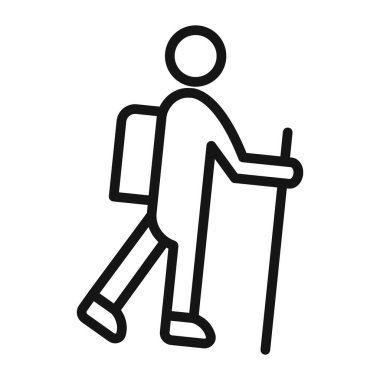 Yürüyüş simgesi vektörü sembolü veya imza koleksiyonu siyah ve beyaz ana hatlarıyla ayarlanıyor