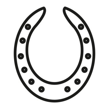 At Nalı Simgesi Vektör sembolü ya da imza koleksiyonu siyah ve beyaz ana hatlarıyla belirlendi