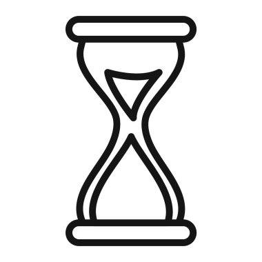 Kum Saati Simgesi Vektörü sembolü ya da imza koleksiyonu siyah ve beyaz ana hatlarıyla belirlendi