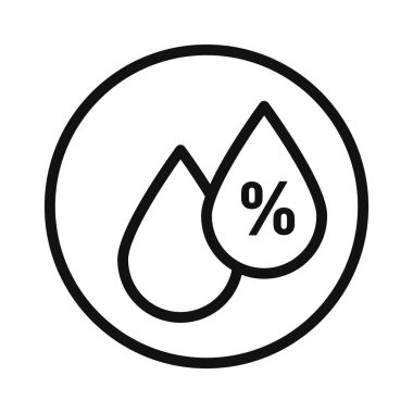 Nem simgesi Vektör sembolü veya imza koleksiyonu siyah ve beyaz ana hatlarıyla belirlendi