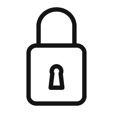 Simge Vektörü simgesini kilitle veya koleksiyonu siyah ve beyaz olarak imzala