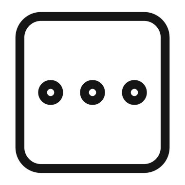 Menü noktaları simge vektörü sembolü veya imza koleksiyonu siyah ve beyaz ana hatlarıyla belirlendi