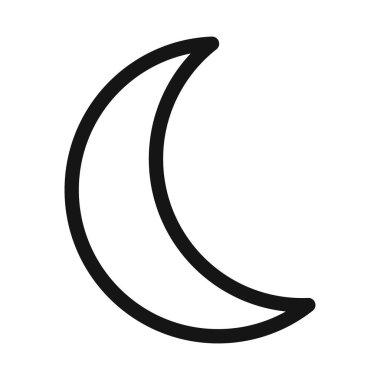 Ay simgesi vektörü sembolü ya da imza koleksiyonu siyah ve beyaz ana hatlarıyla belirlendi