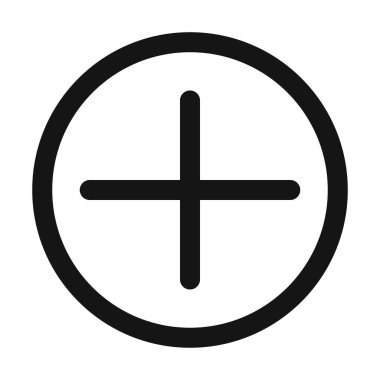 Artı simge vektörü sembolü ya da imza koleksiyonu siyah ve beyaz ana hatlarıyla belirlendi