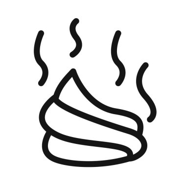 Kaka simgesi vektörü sembolü ya da imza koleksiyonu siyah ve beyaz ana hatlarıyla belirlendi