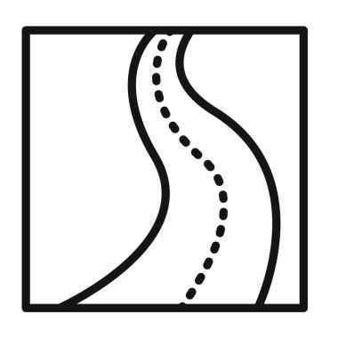 Yol simgesi taşıyıcı sembolü veya imza koleksiyonu siyah ve beyaz ana hatlarıyla belirlendi