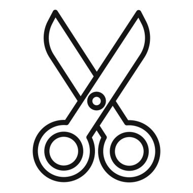 Makas simgesi vektör sembolü ya da imza koleksiyonu siyah ve beyaz ana hatlarıyla belirlendi