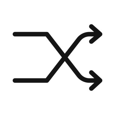 Simge Vektör simgesini karıştır veya siyah ve beyaz ana hatlarıyla koleksiyonu imzala