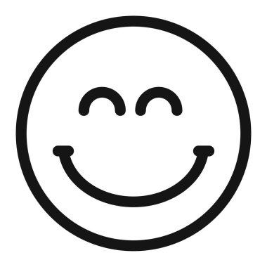 Gülümseyen ikon vektör sembolü ya da imza koleksiyonu siyah ve beyaz ana hatlarıyla belirlendi