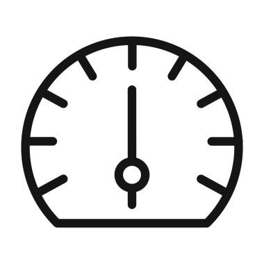 Takhometer simge vektör sembolü ya da imza koleksiyonu siyah ve beyaz ana hatlarla belirlendi