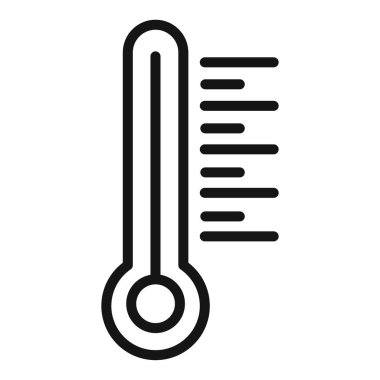 Sıcaklık simgesi vektör sembolü ya da imza koleksiyonu siyah ve beyaz ana hatlarıyla belirlendi