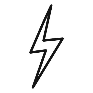 Şimşek Şimşeği Simgesi Vektörü sembolü ya da imza koleksiyonu siyah ve beyaz ana hatlarıyla belirlendi