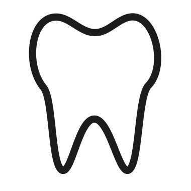 Diş simgesi vektörü sembolü ya da imza koleksiyonu siyah ve beyaz ana hatlarıyla belirlendi