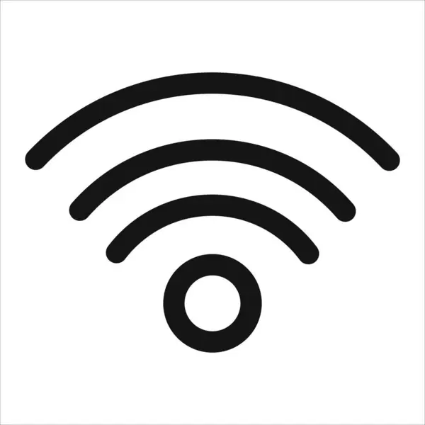 Wifi simgesi vektör sembolü ya da imza koleksiyonu siyah ve beyaz ana hatlarıyla belirlendi