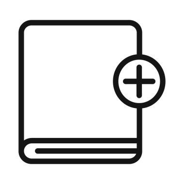 Kitap Simgesi Vektörü sembolü ya da imza koleksiyonunu siyah ve beyaz ana hatlarıyla ekle