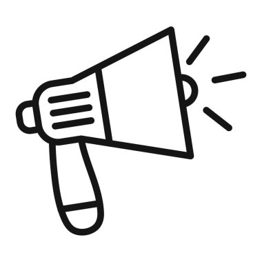 hoparlör simgesi veya imza koleksiyonu siyah ve beyaz ana hatlarıyla açıkla