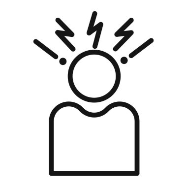 Kaygı simgesi Vektör sembolü veya imza koleksiyonu siyah ve beyaz ana hatlarıyla belirlendi