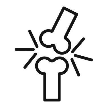 Eklem iltihabı eklem ağrısı vektör sembolü veya imza koleksiyonu siyah ve beyaz ana hatlarıyla