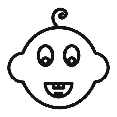 bebek diş simgesi vektörü sembolü ya da imza koleksiyonu siyah ve beyaz ana hatlarda