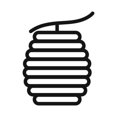 Arı kovanı bal peteği ikonu vektör sembolü veya imza koleksiyonu siyah beyaz çizgili