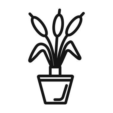 çömlek simgesi vektör sembolü ya da imza koleksiyonu siyah ve beyaz ana hatlarıyla belirlenir