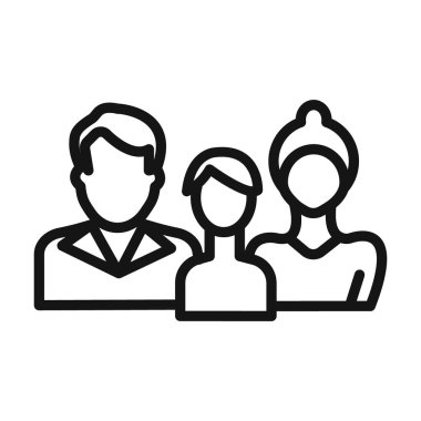 Çocuk velayeti ikonu Vektör sembolü veya imza koleksiyonu siyah ve beyaz ana hatlarıyla belirlendi