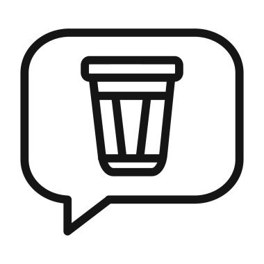 İleti simgesi vektör simgesini sil ya da koleksiyonu siyah ve beyaz olarak imzala