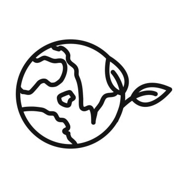 yeryüzü çevre simgesi vektör sembolü veya imza koleksiyonu siyah ve beyaz ana hatlarıyla belirlendi