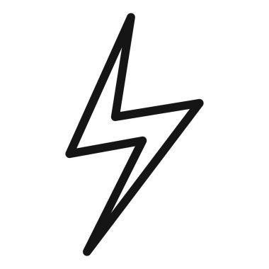 elektrik enerjisi simgesi vektör sembolü ya da imza koleksiyonu siyah ve beyaz ana hatlarla belirlendi