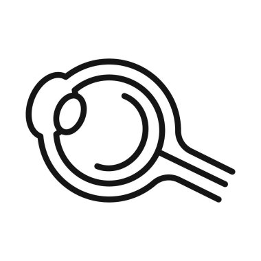 göz organı ikonu vektör sembolü ya da imza koleksiyonu siyah ve beyaz ana hatlarıyla belirlendi