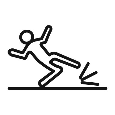 sonbahar kazası simgesi vektör sembolü ya da imza koleksiyonu siyah ve beyaz ana hatlarıyla belirlendi