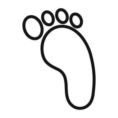 ayak simgesi vektör simgesi ya da imza koleksiyonu siyah ve beyaz ana hatlarıyla belirlendi