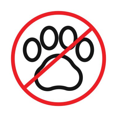 Yasak köpek hayvan ikonu taşıyıcı sembolü ya da imza koleksiyonu siyah ve beyaz ana hatlarıyla